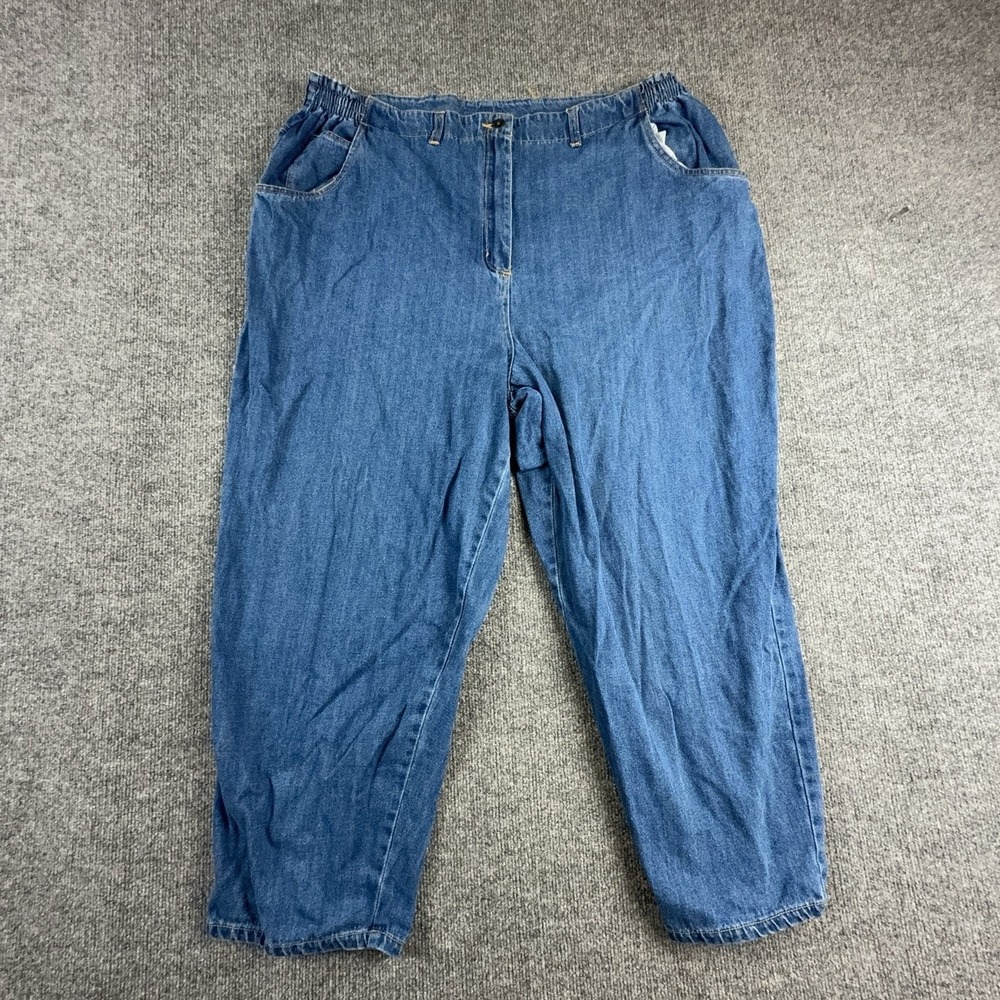 Mainstreet Blues Womens 38 Jeans Blue High Rise Relaxed Tapered Denim Plus Size